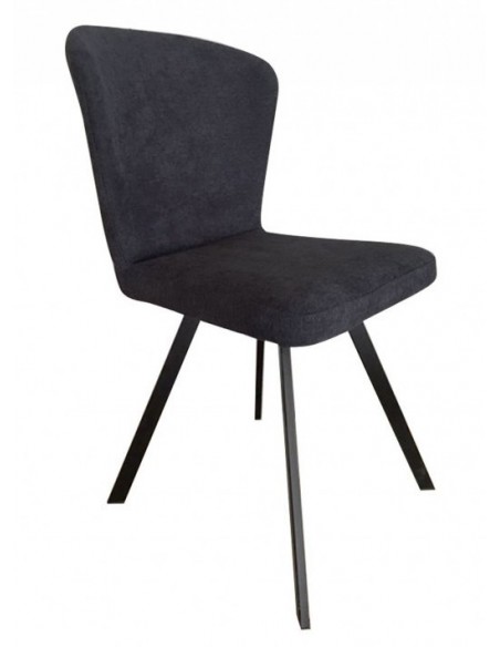 BOGRA - Lot de 4 Chaises de séjour bleues 