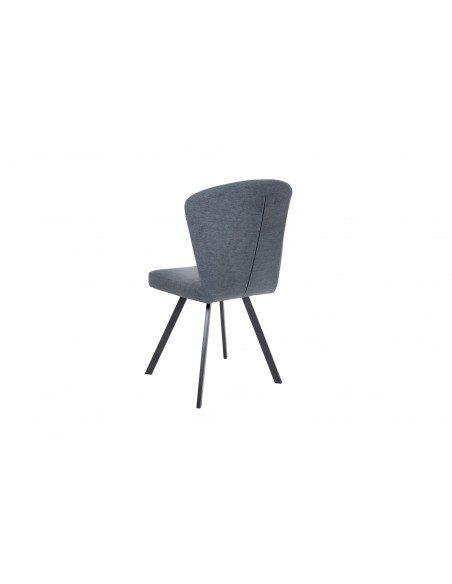 BOGRA - Lot de 4 Chaises de séjour bleues 