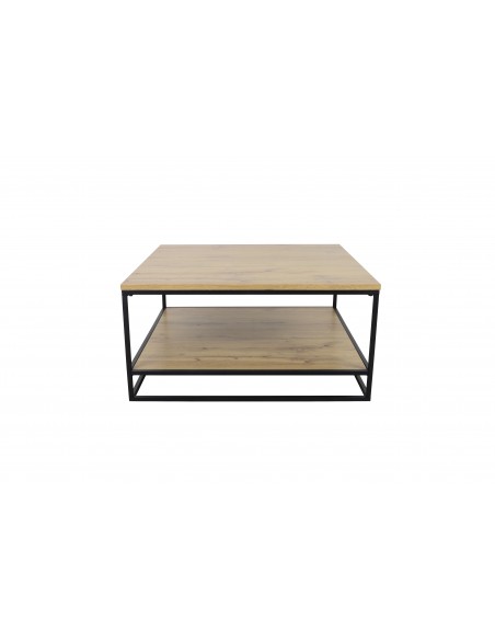 FACTORY - Table basse carrée 2 plateaux 