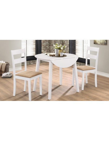 DALLAS - Ensemble table ronde + 2 chaises 